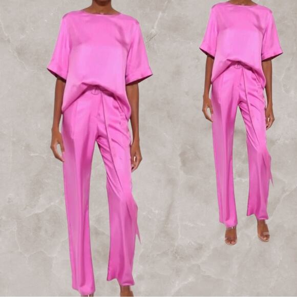 Sally lapointe organic silky twill high waisted belted pant. NWT. Size 4 - Picture 1 of 6